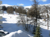 Vue sur les pistes depuis le balcon 